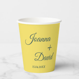 Minimalist Style   Calligraphy Font Wedding Paper Cups