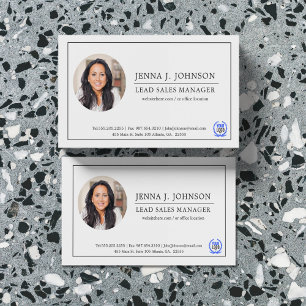 Minimalist Style Custom Photo Business Card