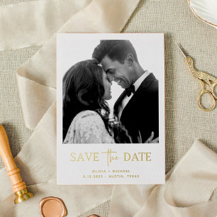 Minimalist Style   One Photo Save The Date