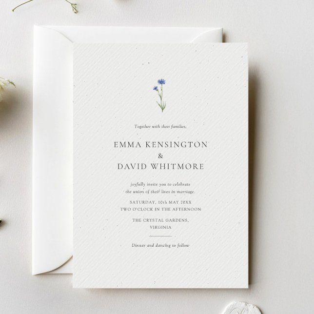 Minimalist Stylish Flower Wedding Invitation (Creator Uploaded)