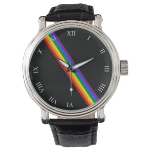 Minimalist Subtle Rainbow Roman Numerals Watch