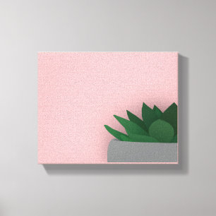 Minimalist succulent canvas print