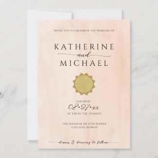 Minimalist sun aesthetic | Wedding Invitation