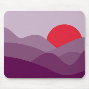 Minimalist Sun Dark Orchid Purple Mouse Pad