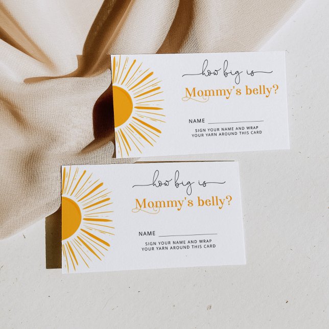 Minimalist sun how big is mummy's belly enclosure card (Creator Uploaded)