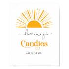 Minimalist sun how many candies baby shower