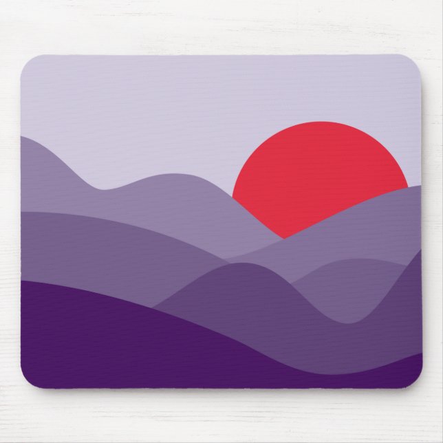 Minimalist Sun Mauve Purple Mouse Pad (Front)