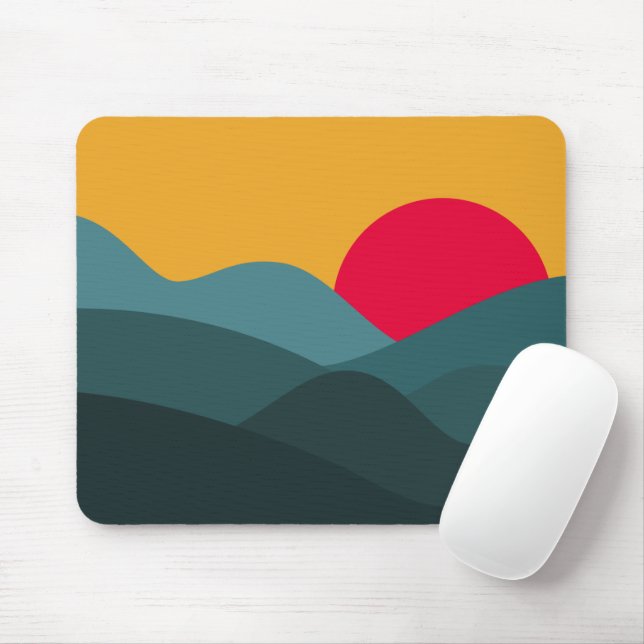 Minimalist Sun Mouse Pad (With Mouse)