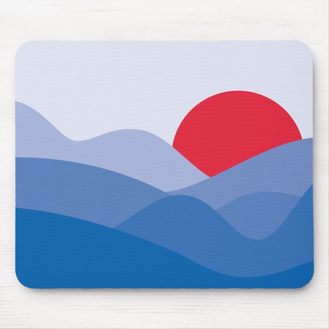 Minimalist Sun Yale Blue Mouse Pad (Front)