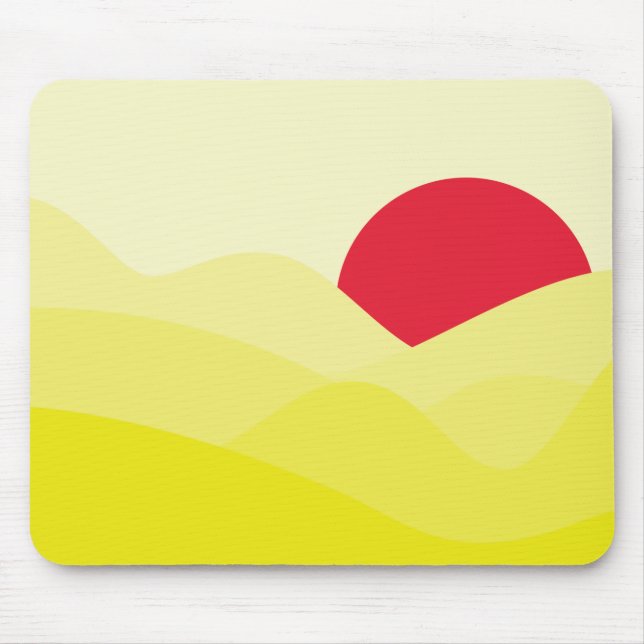 Minimalist Sun Yellow Mouse Pad (Front)