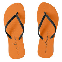 Minimalist Sunburst Orange Custom Script Name