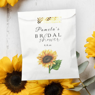 Minimalist sunflower Bridal Shower  Favour Bag