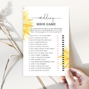 Minimalist sunflower The wedding shoe game