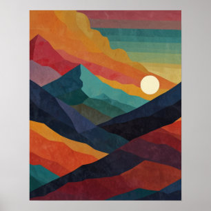 Minimalist Sunset Bliss Poster