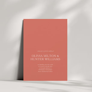 Minimalist Sunset Wedding Invitation