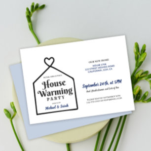 Minimalist Sweet Home Housewarming Party Invitation