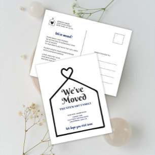 Minimalist Sweet Home We've Moved New Address Postcard