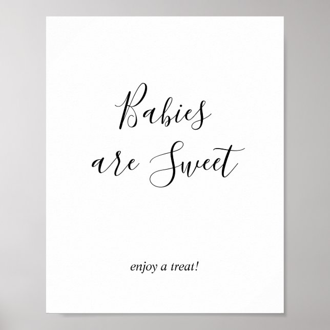 Minimalist Sweet Treats Baby Shower Sign (Front)