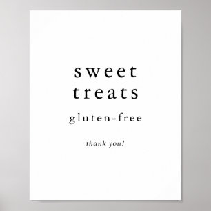 Minimalist Sweet Treats Bar Sign