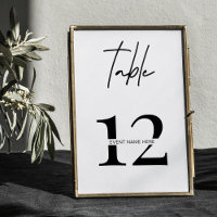 Minimalist Table Number Gala Dinner Business Event