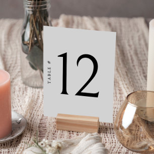 Minimalist Table Number Wedding Seating Chart Card