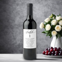 Minimalist Table Numbers Wedding