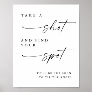 Minimalist Take a Drink Wedding Seating Sign