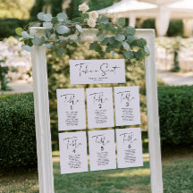 Minimalist Take A Seat Seating Chart Header Card