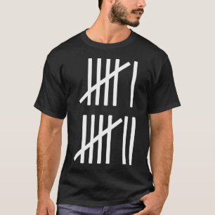 Minimalist Tally Marks Counting 67 Meme Slang 6 7  T-Shirt