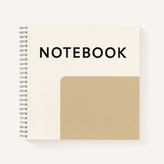 Minimalist Tan Notebook (Front)