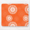 Minimalist tangerine orange daisy floral pattern