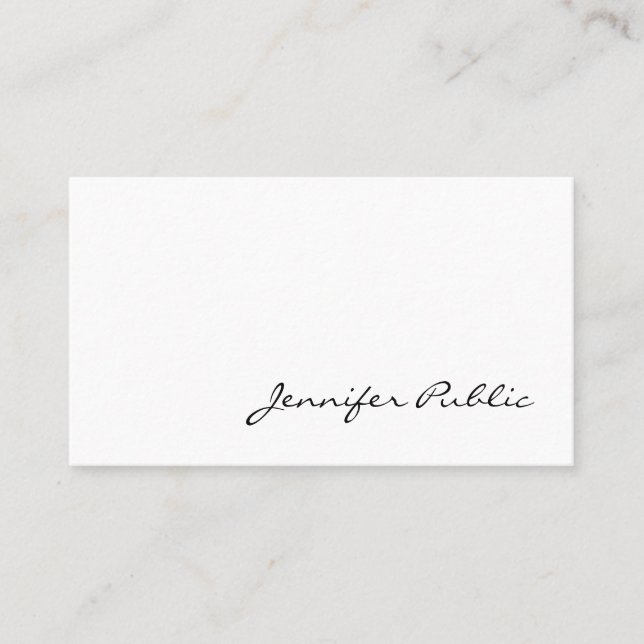 Minimalist Tasteful Modern Professional Clean Business Card (Front)