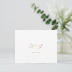 Minimalist Taupe Modern Wedding Thank You Card