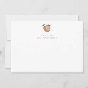 Minimalist Teacher Red Apple Fall Personalised Card
