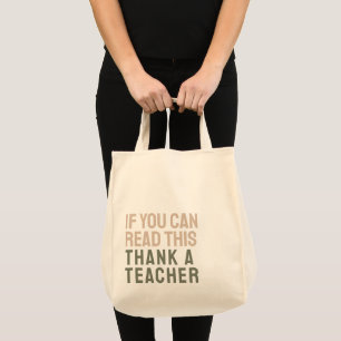 Minimalist Teacher Tote Bag