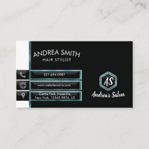 Minimalist Teal Glitter Foil Professional Modern  Business Card