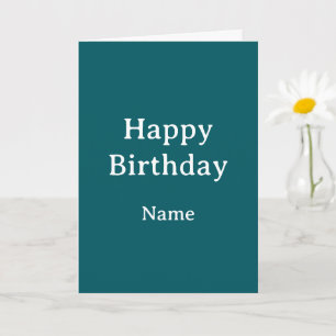 Minimalist Teal Is All You Need Birthday Card