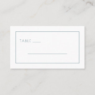 Minimalist Teal Line Divider Place Card
