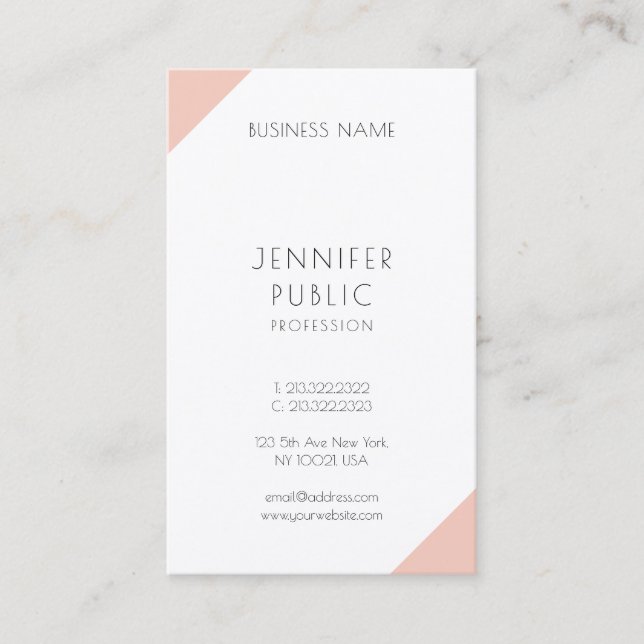 Minimalist Template Elegant Vertical Modern Business Card (Front)