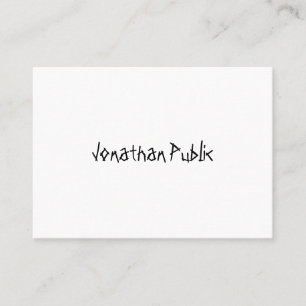 Minimalist Template Modern Cool Hand Script Business Card