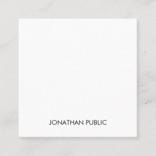 Minimalist Template Modern Professional Elegant Square Business Card