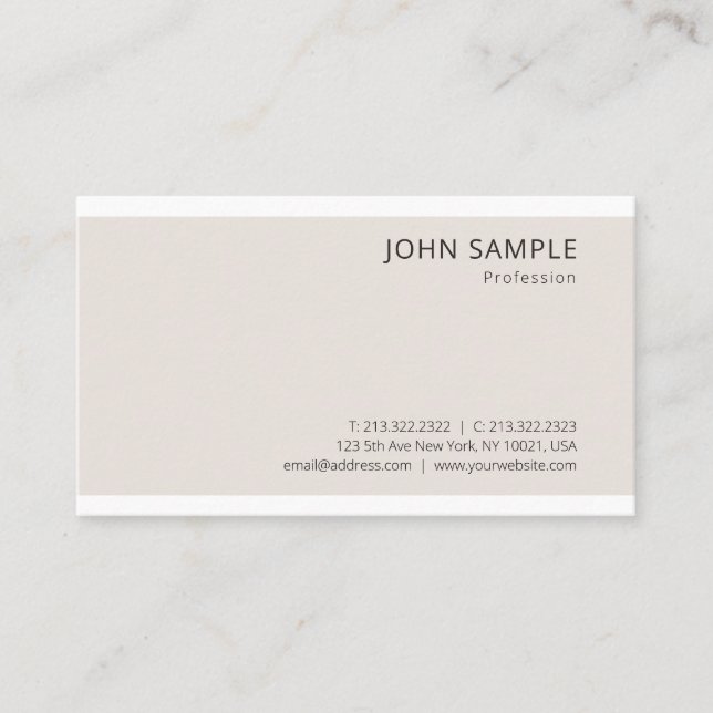 Minimalist Template Professional Elegant Cool Business Card (Front)