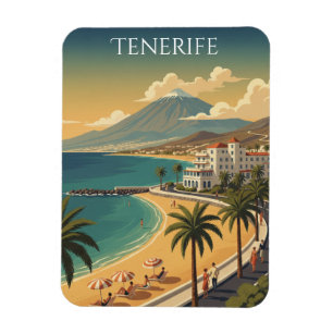 Minimalist Tenerife Canary Island Vintage Travel  Magnet