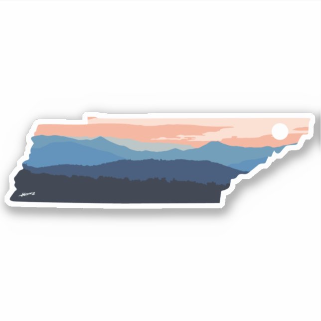 Minimalist Tennessee Mountain Sunset  (Front)