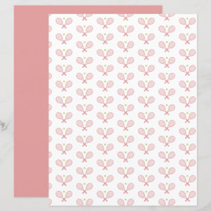 Minimalist Tennis Pattern Scrapbook Paper