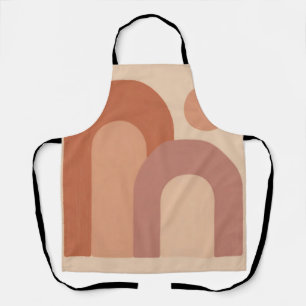 Minimalist Terracotta Arches Abstract Apron