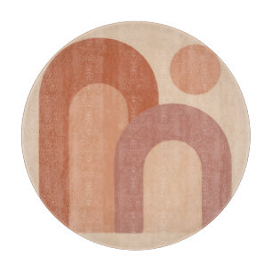 Minimalist Terracotta Arches Abstract Cutting Board