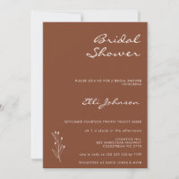 Minimalist Terracotta Bohemian Bridal Shower