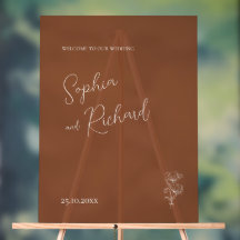 Minimalist Terracotta Boho Botanicals Wedding