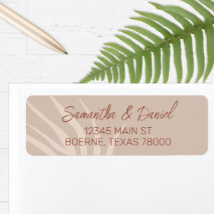 Minimalist Terracotta Boho Return Address Label